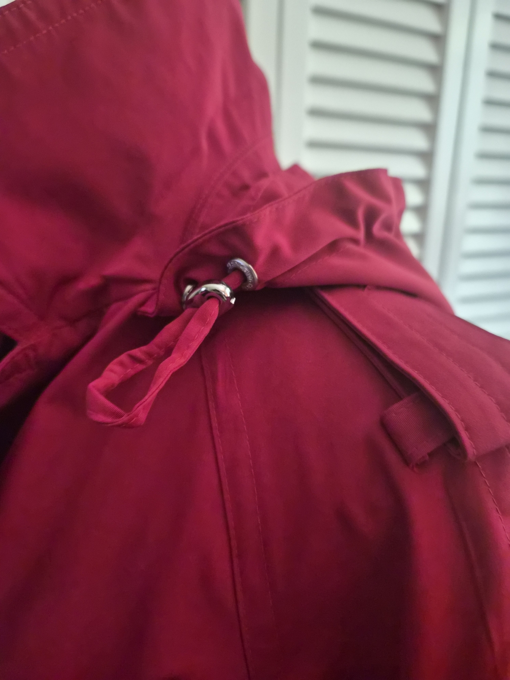 Calvin Klein Women's Bright Red Belted Trench Coat - Picture 4 of 6